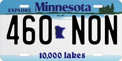 MN license plate 460NON