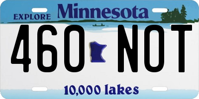 MN license plate 460NOT