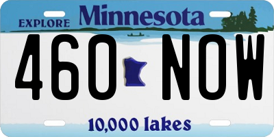 MN license plate 460NOW