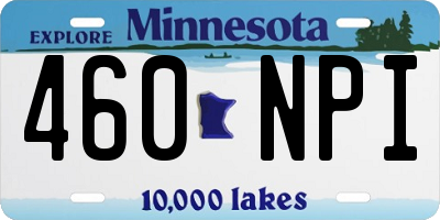 MN license plate 460NPI