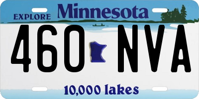 MN license plate 460NVA