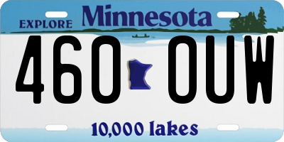 MN license plate 460OUW
