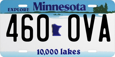 MN license plate 460OVA