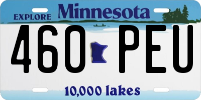 MN license plate 460PEU