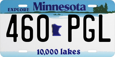 MN license plate 460PGL