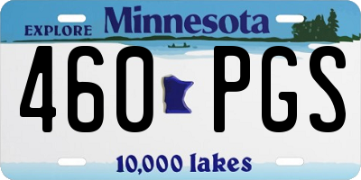 MN license plate 460PGS