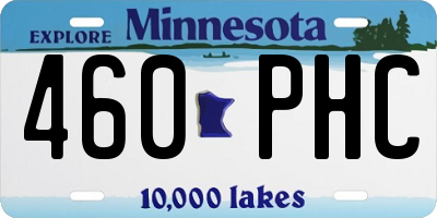 MN license plate 460PHC