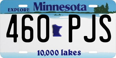 MN license plate 460PJS