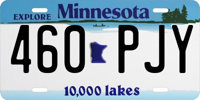 MN license plate 460PJY