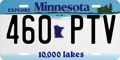 MN license plate 460PTV