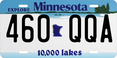 MN license plate 460QQA