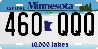 MN license plate 460QQQ