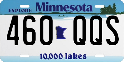 MN license plate 460QQS