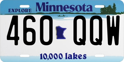 MN license plate 460QQW