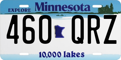MN license plate 460QRZ