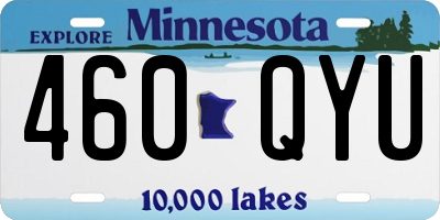 MN license plate 460QYU