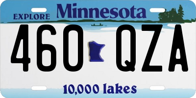 MN license plate 460QZA