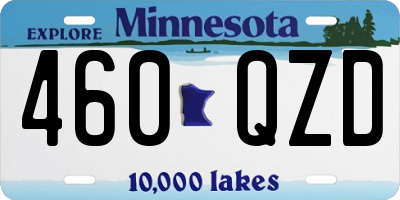 MN license plate 460QZD