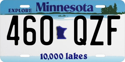 MN license plate 460QZF