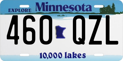 MN license plate 460QZL