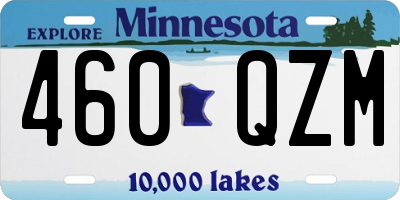 MN license plate 460QZM