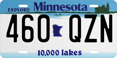 MN license plate 460QZN