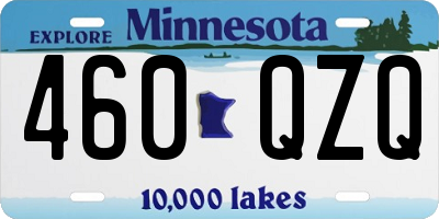 MN license plate 460QZQ