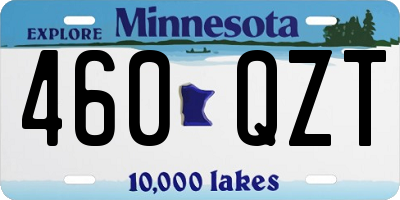 MN license plate 460QZT