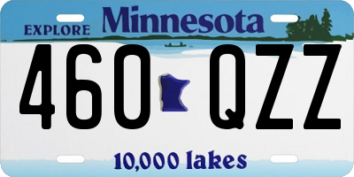 MN license plate 460QZZ