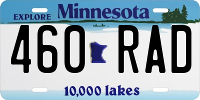 MN license plate 460RAD