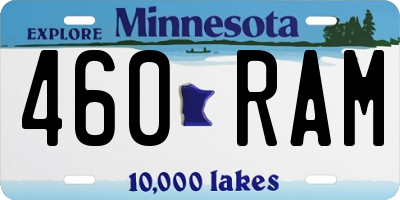 MN license plate 460RAM