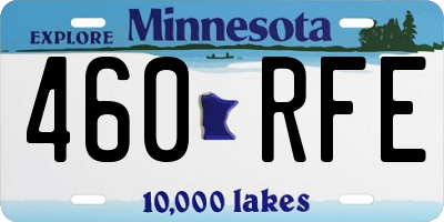 MN license plate 460RFE