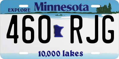 MN license plate 460RJG