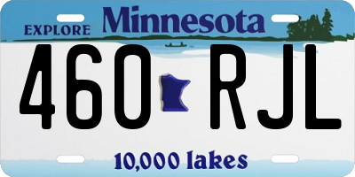 MN license plate 460RJL