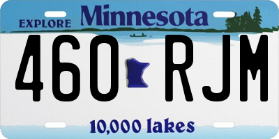 MN license plate 460RJM