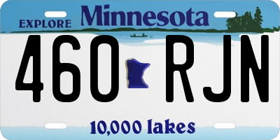 MN license plate 460RJN