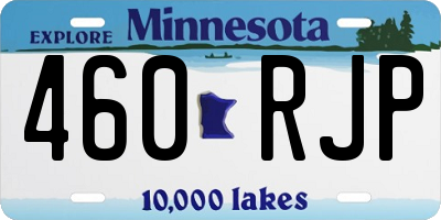 MN license plate 460RJP