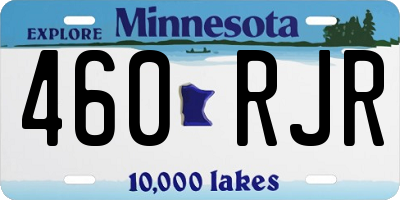 MN license plate 460RJR