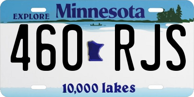MN license plate 460RJS
