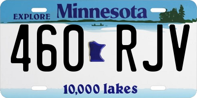 MN license plate 460RJV