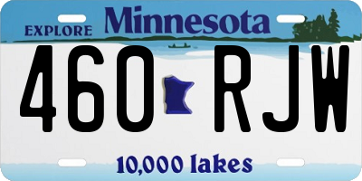 MN license plate 460RJW