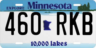 MN license plate 460RKB