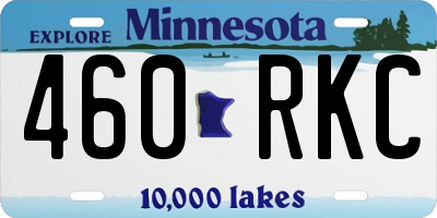 MN license plate 460RKC