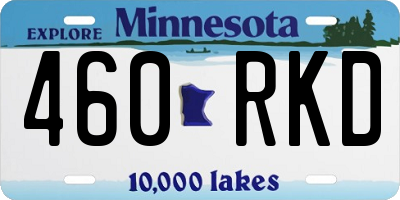 MN license plate 460RKD