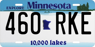 MN license plate 460RKE