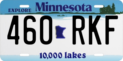 MN license plate 460RKF