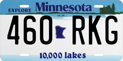 MN license plate 460RKG