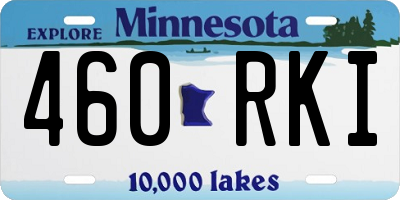 MN license plate 460RKI