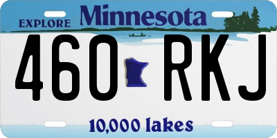 MN license plate 460RKJ