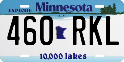 MN license plate 460RKL